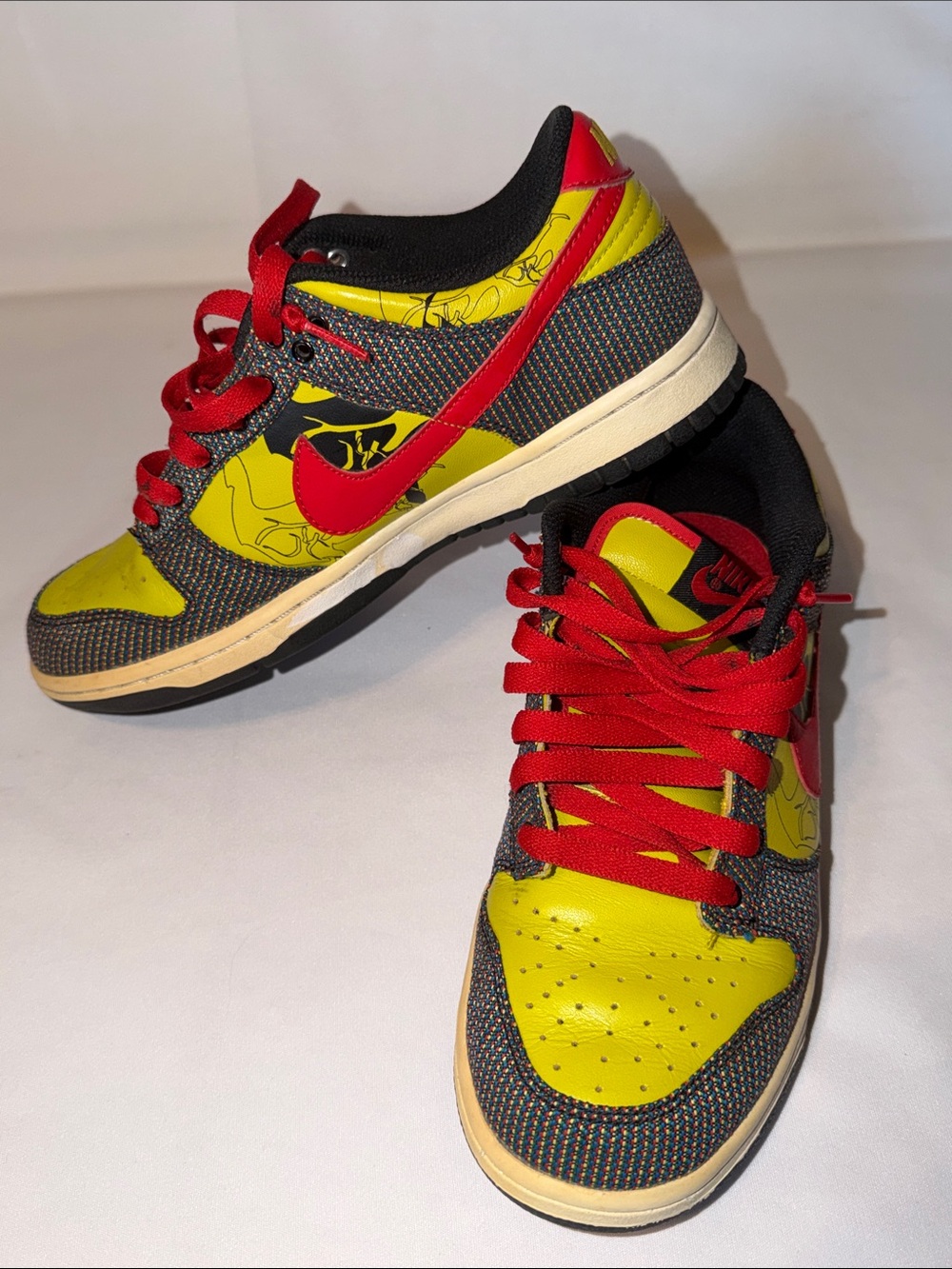 Nike Dunk Low Premium Bright Citron Sport Red Black 313600-061 Women's Size 8